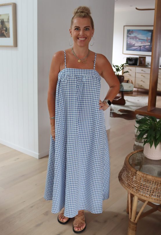 Lucia Gingham Maxi Dress